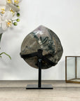 Amethyst Geode on Stand with Deep Purple Crystals and Calcite Formations - MWS2824