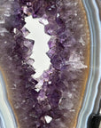 Unique Large Blue Banded Agate & Amethyst Portal - MWS1956