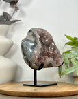 Natural Pink Amethyst with Red Hematite & Calcite Formation - MWS3102