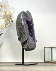 Uruguayan Amethyst Geode with Deep Purple Crystals and Green Jasper Shell - MWS2801