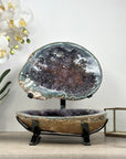 Stunning Natural Amethyst & Green Jasper Geode - MWS1928