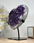 Large Natural Amethyst Heart Carving - HST0251