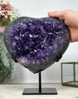 A Grade Natural Amethyst Stone heart - HST0224