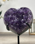 Amethyst Stone Heart, Metal Stand Included - HST0295