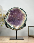 Beautiful Natural Amethyst & Green Jasper Geode - MWS1872