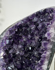 Deep Purple Amethyst Geode on Metal Stand – Stunning Decor Statement Piece - MWS2717