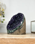 Amethyst Crystal Geode with Dark Purple Druzy for Home or Office Display - CBP1154