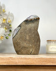 Amethyst Crystal Geode with Deep Purple Points for Home Decor - CBP1137