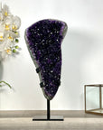 Deep Purple Amethyst Cluster with Green Jasper Matrix - Stand included - MWS2754