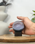 Blue agate & Quartz Druzy Sphere Geode - SPH0197