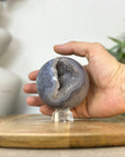 Banded Agate & Druzy Sphere Geode - SPH0225