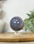Banded Agate & Druzy Sphere Geode - SPH0225