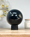 Dyed Quartz & Banded Agate Sphere Geode - SPH0146