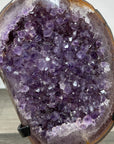 Uruguayan Amethyst Cluster with Jasper Shell on Stand - MWS2894