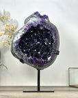 Large Deep Purple Amethyst Geode on Metal Stand - MWS2966