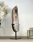 Large Natural Quartz Slice with Metallic Stand - MWS2248