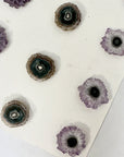 Genuine Amethyst & Green Jasper Stalactite Slices Flat - Perfect for Crafting Unique Jewelry - STS0052