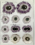 Unique Amethyst Stalactite Slices Set - Natural Crystal for Handmade Jewelry - STS0082