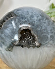 Natural Green Quartz Druzy Sphere Geode - SPH0185
