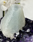 Natural Amethyst Cluster with Unique Calcite Crystal Specimen - MWS1784