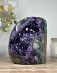 Deep Purple Amethyst Geode with Green Jasper Matrix - CBP1090