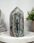 Natural Amethyst & Green Jasper Stone Tower - STP0159