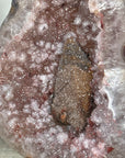 Unique Pink amethyst Geode with Suagr Calcite Specimen - MWS2307