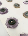 Genuine Amethyst & Green Jasper Stalactite Slices Flat - Perfect for Crafting Unique Jewelry - STS0052