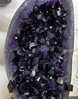 Deep Purple Amethyst Geode on Metal Stand - Perfect for Home Decor - MWS3061
