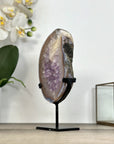 Amethyst Geode Slice with Deep Purple Crystals - MWS2914