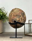 Yellow Tone Quartz Geode with Metallic Stand - MWS2148