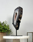 Natural Agate Slice Portal with Metallic Stand - MWS2137