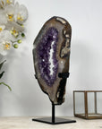 Natural Large Amethyst & Quartz Portal with Metallic Stand - MWS1957