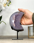 Outstanding Agate & Amethyst Moon Carving - MWS2361