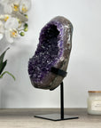 Stunning Amethyst Large Geode, Metal Stand Included - MWS2076