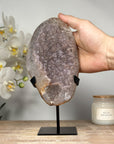 Stunning Pink Tone Natural Sugar Quartz Geode - MWS1766