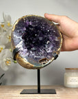 polished Amethyst Geode, Perfect for Home Decor. - MWS1765