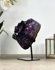 Amethyst Stone Heart with Large Deep Purple Crystals - HST0318