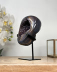 Natural Quartz & Agate Geode with Metal Stand - MWS1858