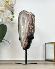 Jasper & Quartz Slice with Druzy Crystals - Stand included - MWS2923