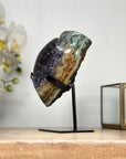 Natural Amethyst & Green Jasper Stone Heart - HST0263