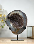 Natural Sugar Druzy Quartz Geode with Stand - MWS1899