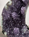 Natural Amethyst & Green Jasper Moon Carving - MWS2584