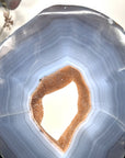 Large Natural Blue Agate & Quartz Druzy Crystal Portal - MWS3251