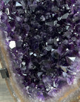 Amethyst Geode on Display Stand – Deep Purple Cluster with Natural Agate Edges - MWS2183