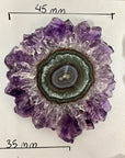 Genuine Amethys, Quartz & Agate Stalactite Slices Flat - Perfect for Crafting Unique Jewelry - STS0080