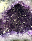 XL Natural Amethyst Geode with Agate Shell - STGE0054