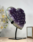 Large Natural Amethyst Heart Carving - HST0251