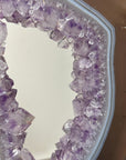Natural Amethyst Geode Slice with Amethyst Crystal Center for Home Decor - MWS2671