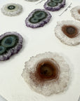 Amethyst, Quartz Agate & Green Jasper Stalactite Slices Wholesale Flat - Ideal for Pendants - STS0026